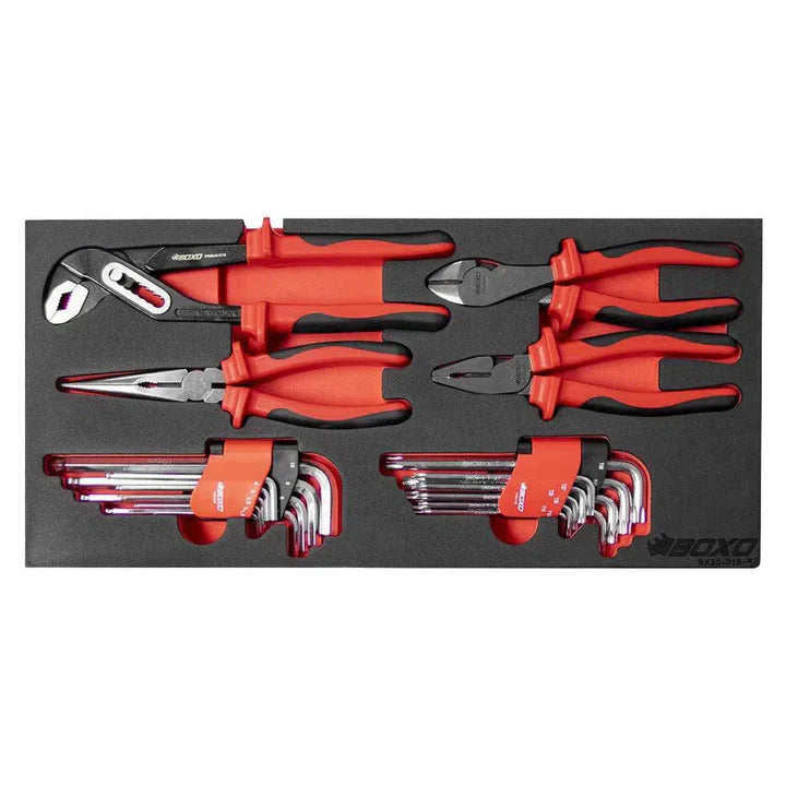 BoxoUSA 133-Piece Metric 3-Drawer Hand Carry Tool Box