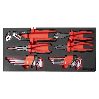 BoxoUSA 133-Piece Metric 3-Drawer Hand Carry Tool Box