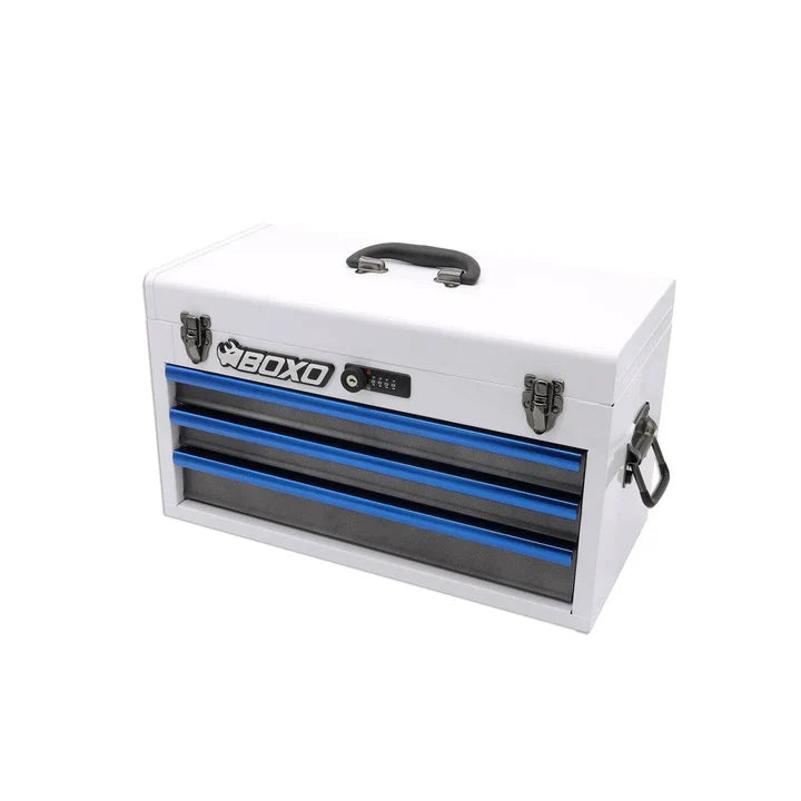 BoxoUSA 133-Piece Metric 3-Drawer Hand Carry Tool Box
