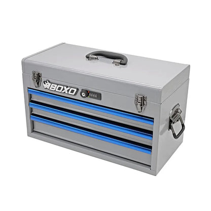 BoxoUSA 133-Piece Metric 3-Drawer Hand Carry Tool Box