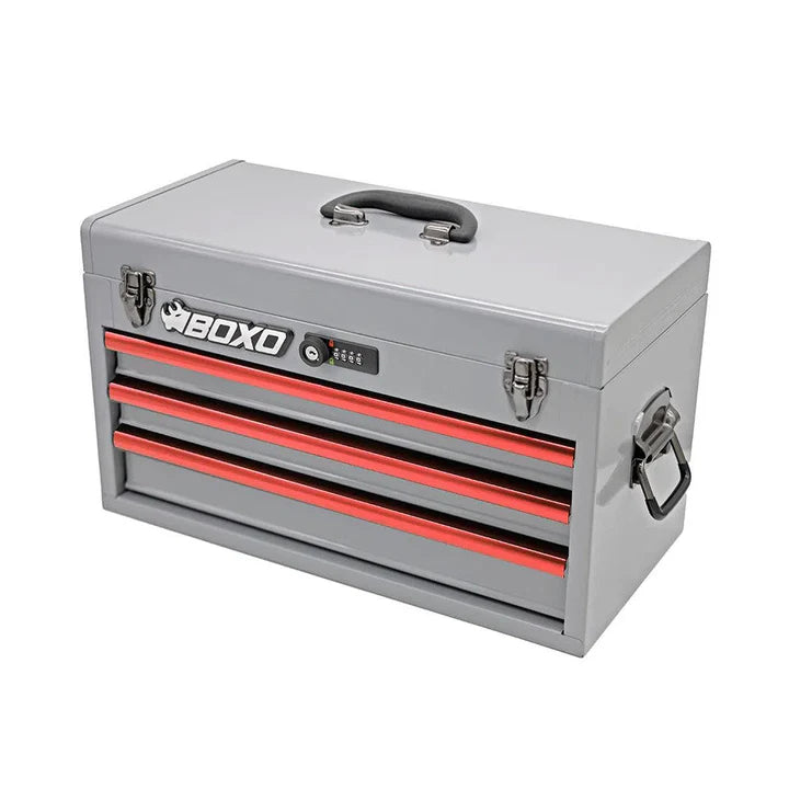 BoxoUSA 133-Piece Metric 3-Drawer Hand Carry Tool Box