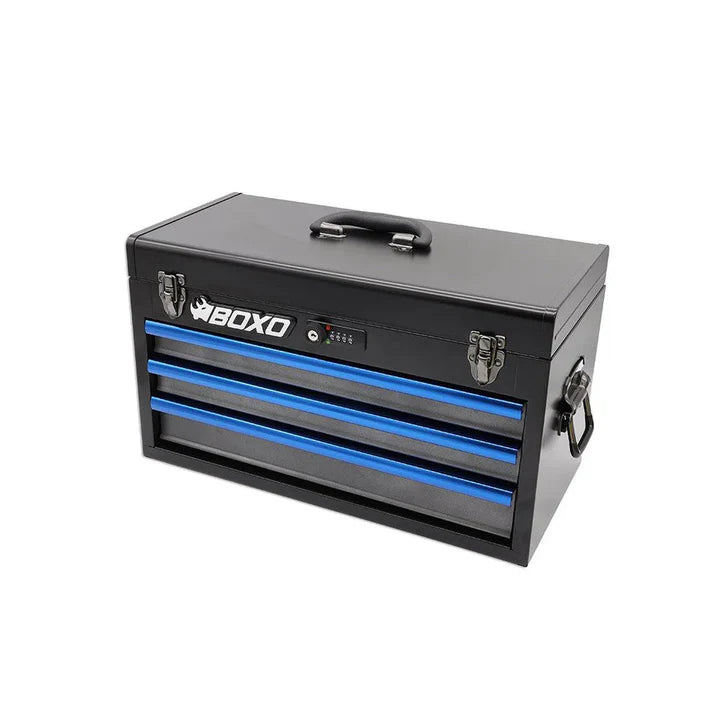 BoxoUSA 133-Piece Metric 3-Drawer Hand Carry Tool Box