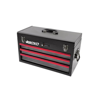 BoxoUSA 133-Piece Metric 3-Drawer Hand Carry Tool Box